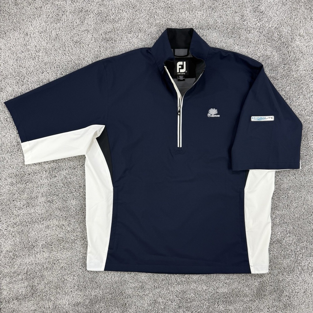 FootJoy DryJoys Hydrolite Shirt Men's L Short Sleeve 1/4 Zip Rain Wind Golf